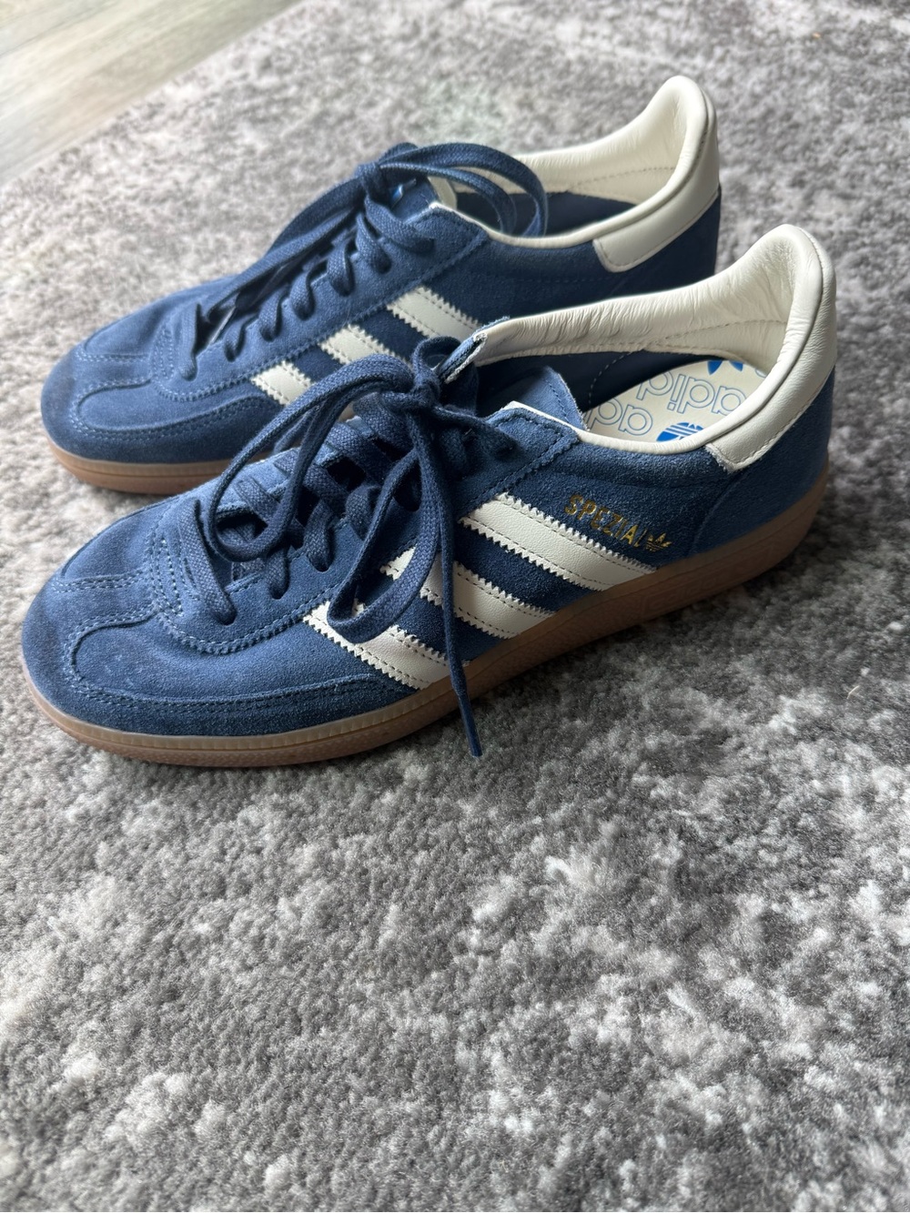Adidas Women’s Original Handball Spezial Blue Suede Sneakers